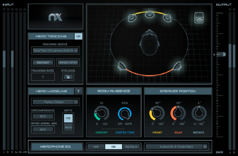 Nx Virtual Mix Room over Headphones 界面
