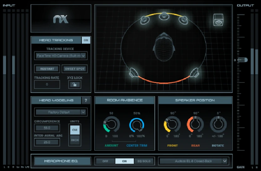 Nx Virtual Mix Room 的双耳监听界面