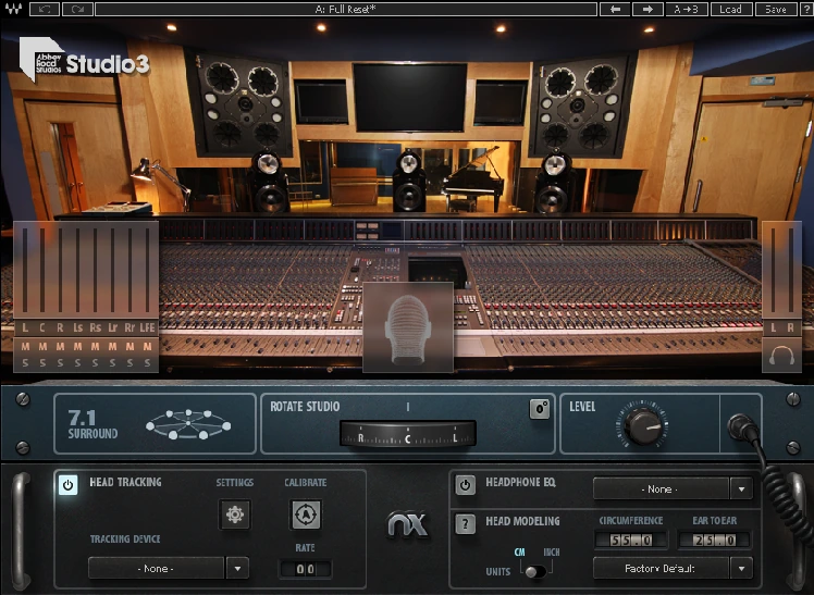 Abbey Road Studio 虚拟混音棚界面